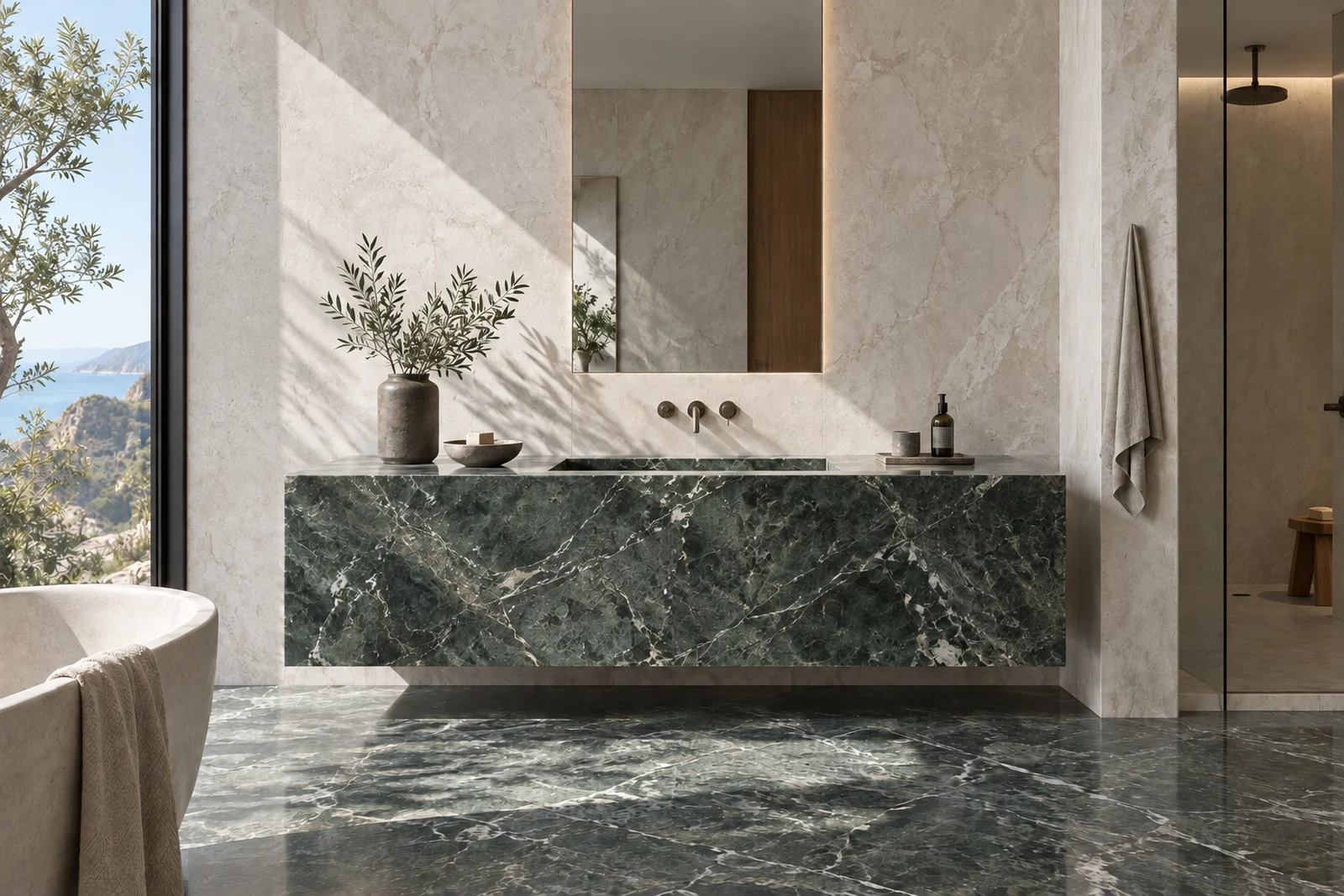 Bathroom — architectural material concept